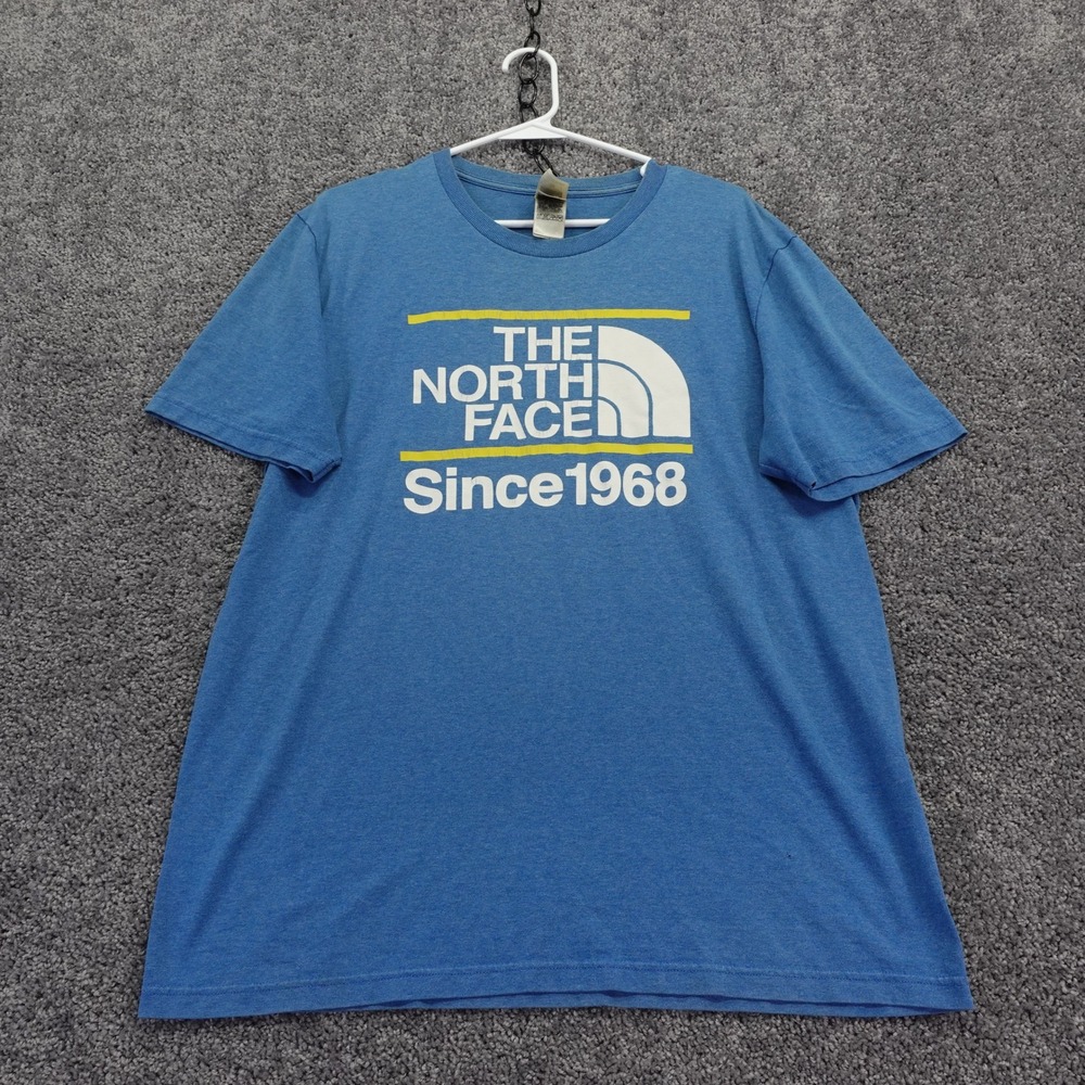 The North Face T Shirt Mens Large Blue Since 1968 Graphic Short Sleeve Crew Neck